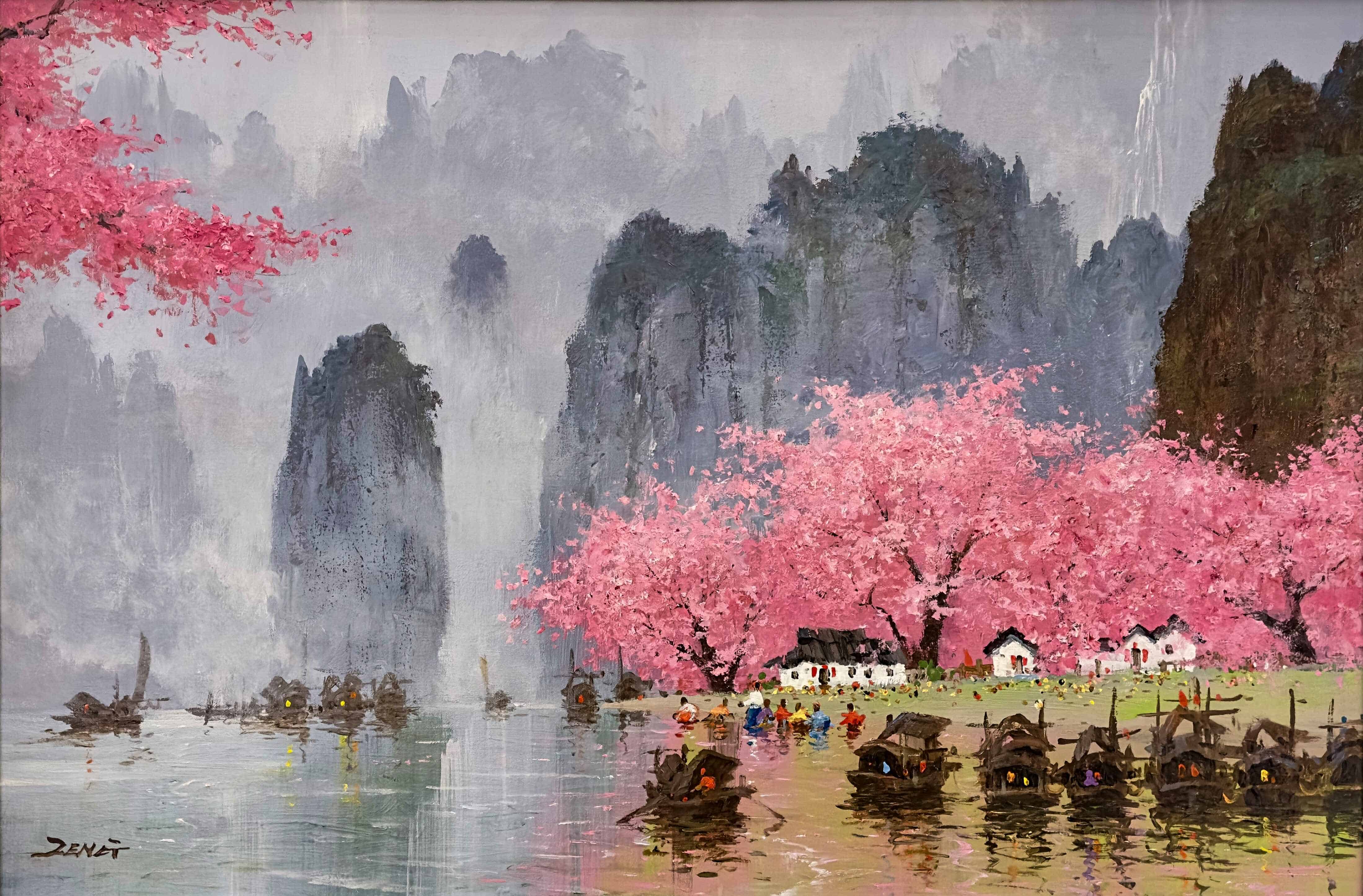 Peach Blossom Spring by Uncle Zeng: A Utopia Painted in Oil
